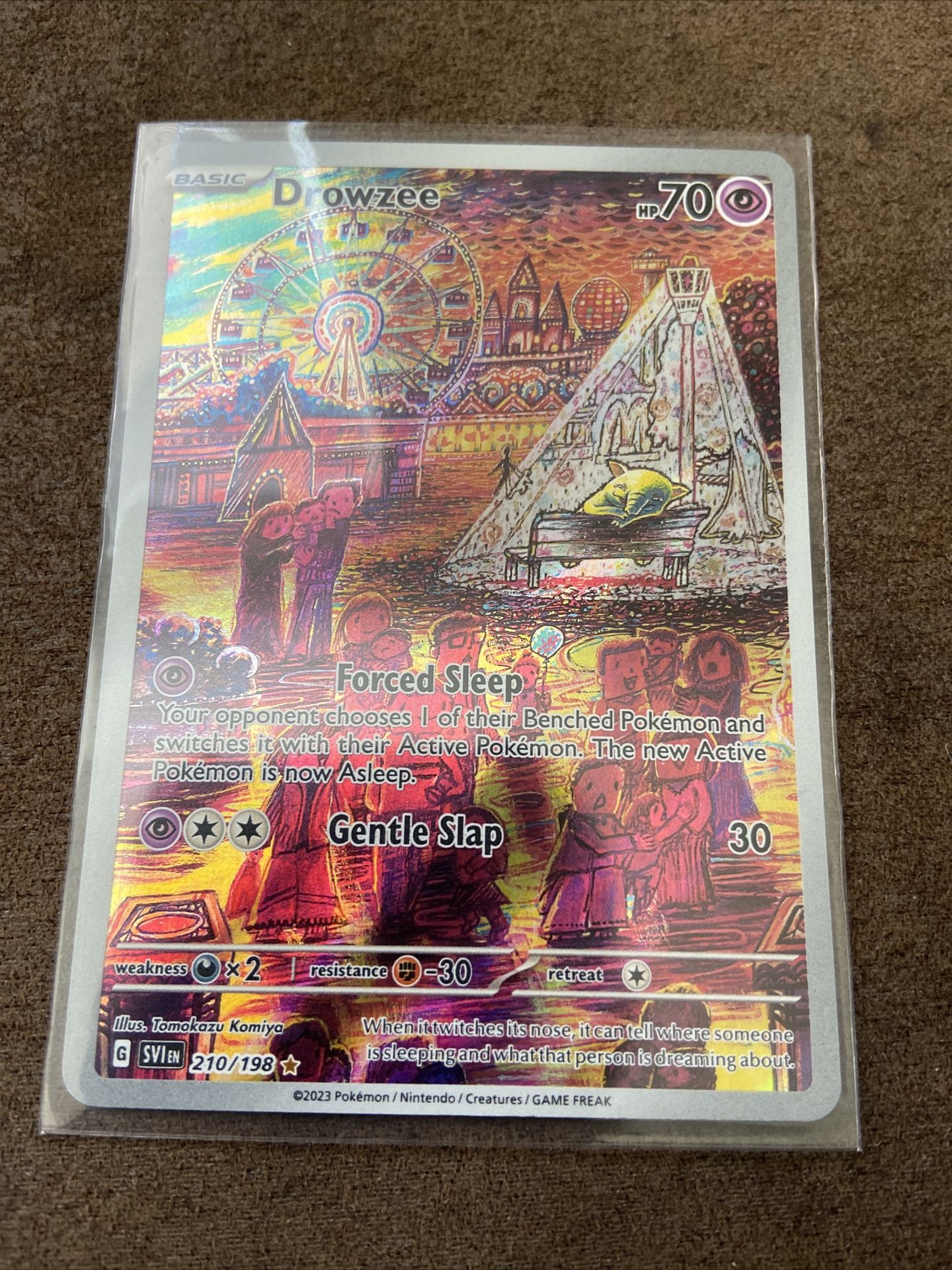 Drowzee Full Art Pokemon Card Scarlet And Violet #210