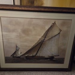 Print Of Racing Sailboats