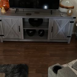 Gray Tv Cabinet With Storage