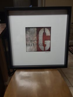 Inspired Gratitude Picture 21" x 21"