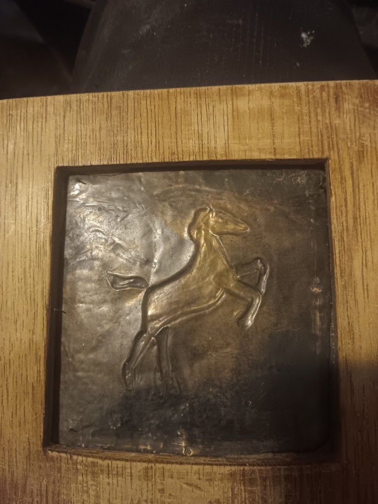 Rare Vintage Copper Stamped Photo