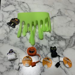 Target Bullseye Playground Halloween Slime Sleeve & 1 RANDOM Straw Topper - NEW
