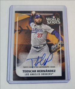 #/50 Auto Teoscar Hernandez 2025 Topps World Series Champion Autograph Dodgers💙