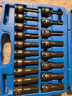 Westward 18-piece 1/2" drive impact hex driver set, model number 4PRH3.