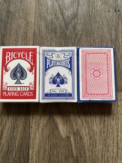 3 Packs Of Unused Playing Cards