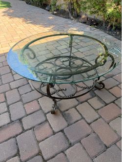 Glass coffee table