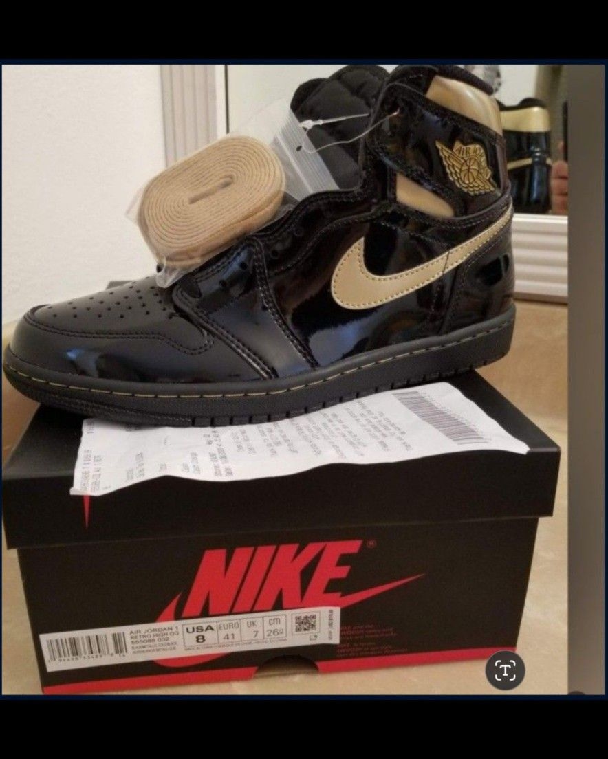 Jordan 1 Size 8 m Brand New In Box 100% Authentic 9.5 W