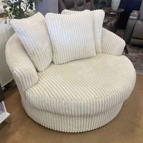Lindyn Oversized Swivel Accent Chair, İn Stock,  Fast Delivery 