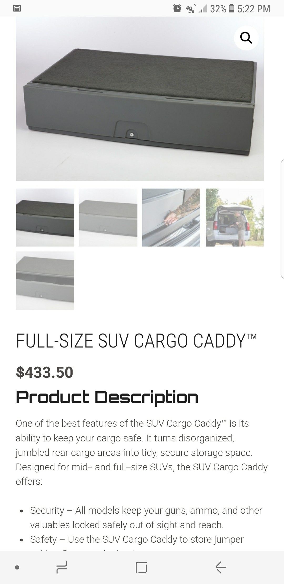 SUV cargo caddy