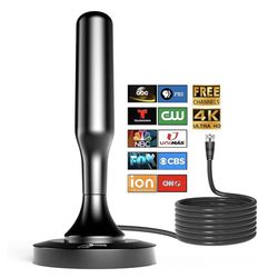 HIDB TV Antenna for Indoor Smart TV, Indoor HD Digital Antennas with Strong Magnetic Base, Easy Installation, Long Range Reception for Local Channels 