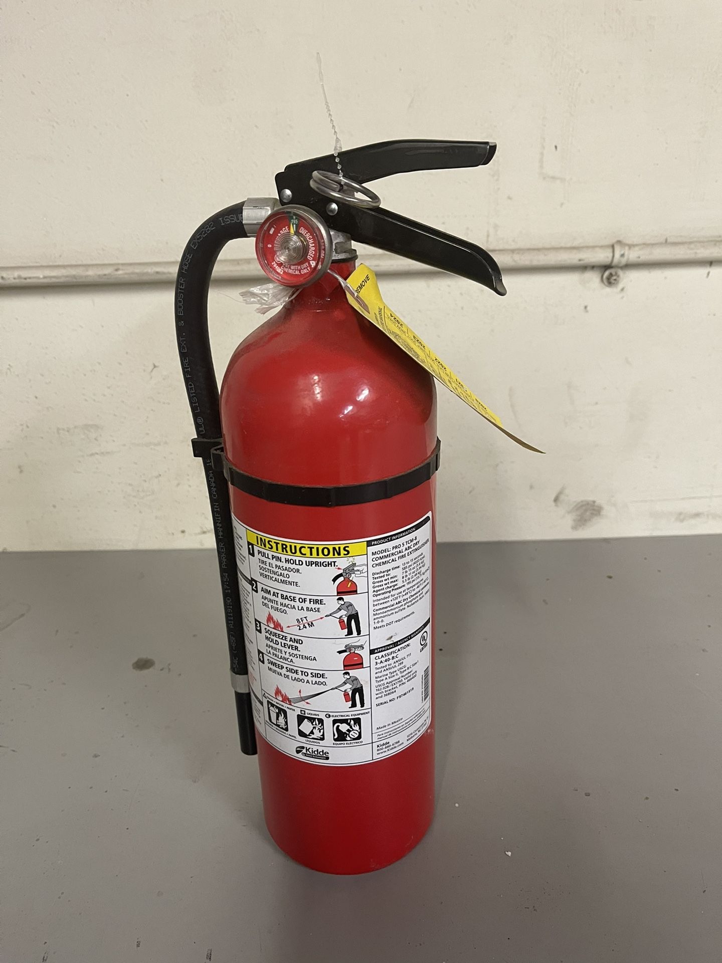FIRE EXTINGUISHER 20S HI SA ABC Fully Charged
