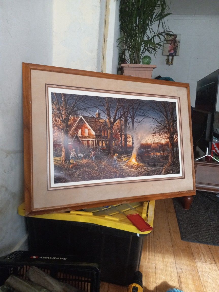 Autumn Evening Print By Terry Redlin Signed And Numbered Piece
