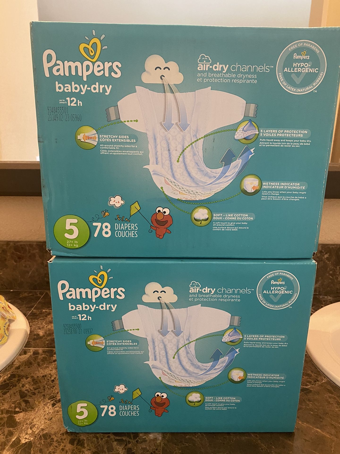 Pampers size 5 diapers