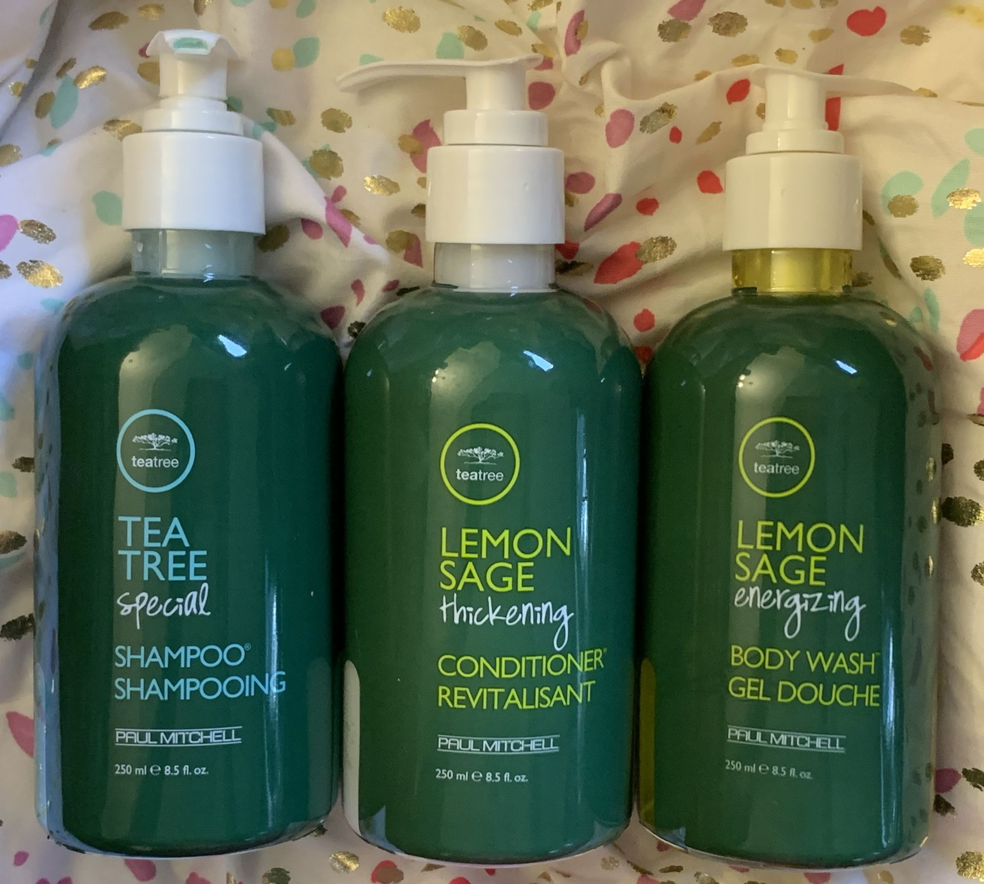 Paul Mitchell Tea Tree Shower Set Shampoo Conditioner & Body Wash Gel