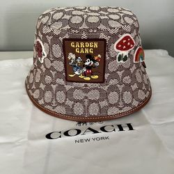 Disney X Coach Signature Jacquard Bucket Hat with Patches