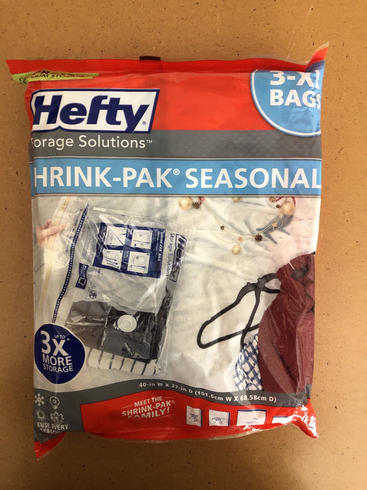 3 XL Package Of Vacuum Bags