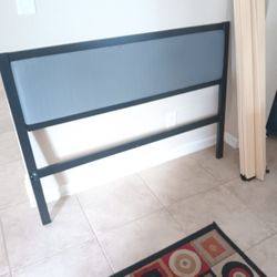 Metal Full Size Bed Headboard And Wooden Slats