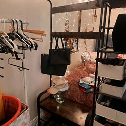 Clothing/hangjng Rack With Shelves 