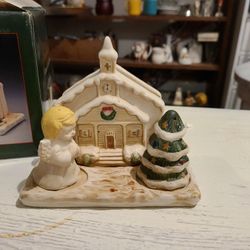 Church napkin holder and salt and pepper pepper set used once