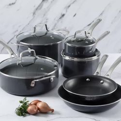 Martha Stewart Collection Lockton 10-Pc. Nonstick Aluminum Cookware Set