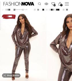 Fashion Nova Glitter Legging Set