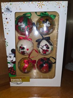 Disney Christmas Ornaments 6pc Set