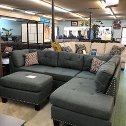 Sectional With Ottoman Available For Immediate Delivery 