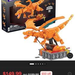 MEGA Pokémon Building Toys Set Motion Charizard With 1,664-piece build And Movement