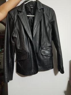 Women Lather ,Jacket Black , Alfani
