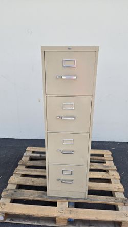 HON 4-Drawer Vertical Metal Filing Cabinet with Lock & Handles, Heavy Duty Steel File Cabinet for Letter/Legal Size Documents, Commercial Office & Hom