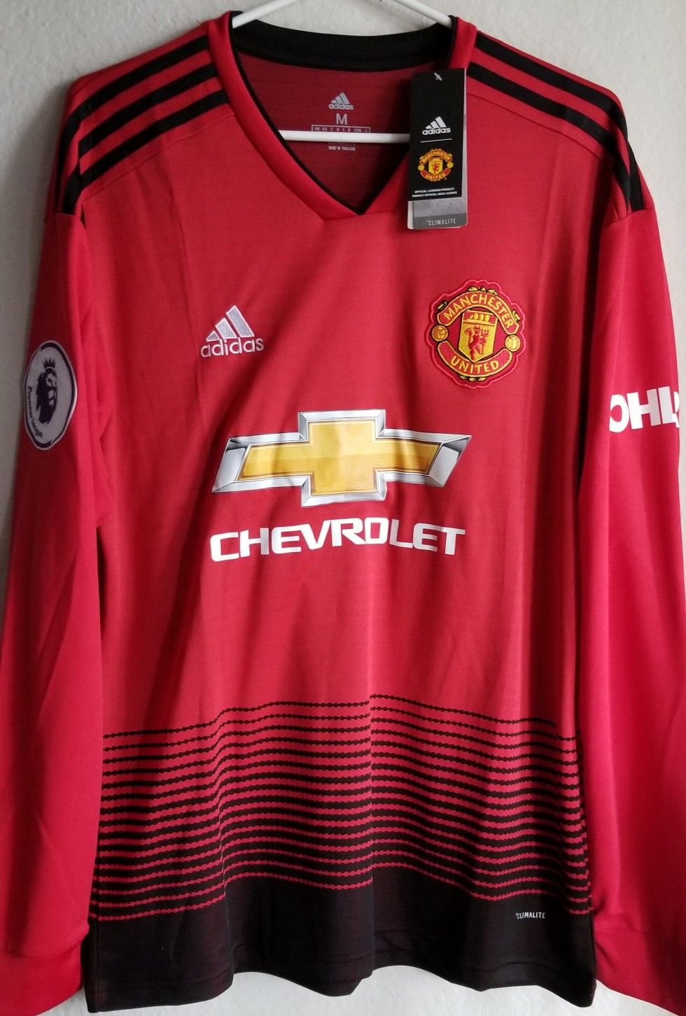 Adidas Mens 2018/19 Man united Home jersey Long sleeves ORIGINAL