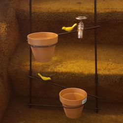 METAL 3 RING 5 INCH HANGING PLANTER 