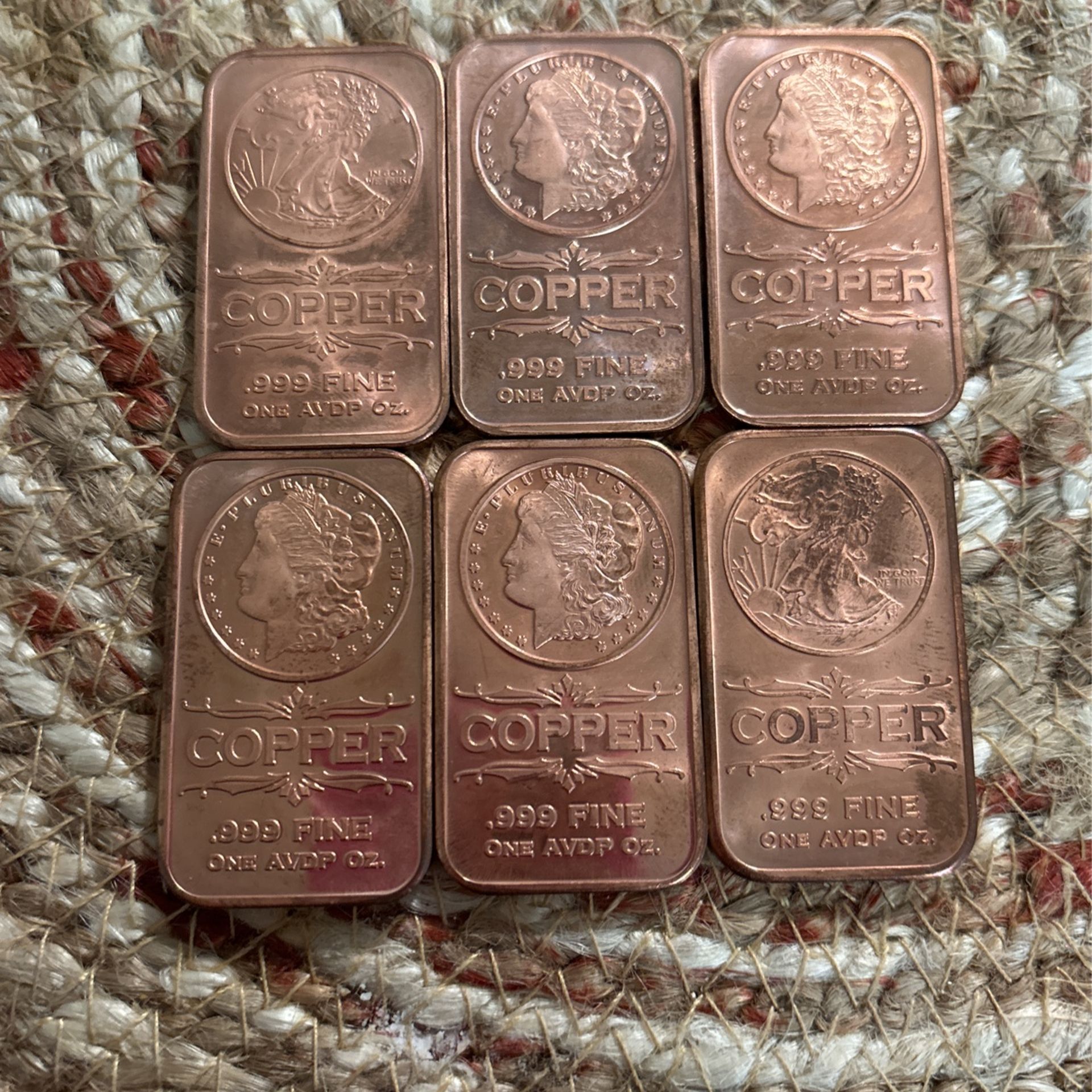 Copper Oz Bars 