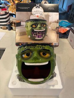 Member's Mark Ceramic Halloween Frankenstein Candy Bowl