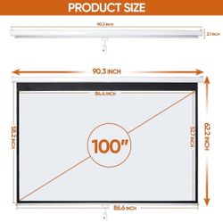 Projector Screen 100 inch