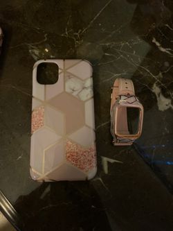 iPhone 11 marble case/Apple Watch band.