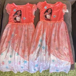 Girls matching Moana nightgowns (size s (6/6x)) $10 each 
