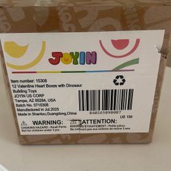 12 Valentines Heart Boxes W Dinosaurs 
