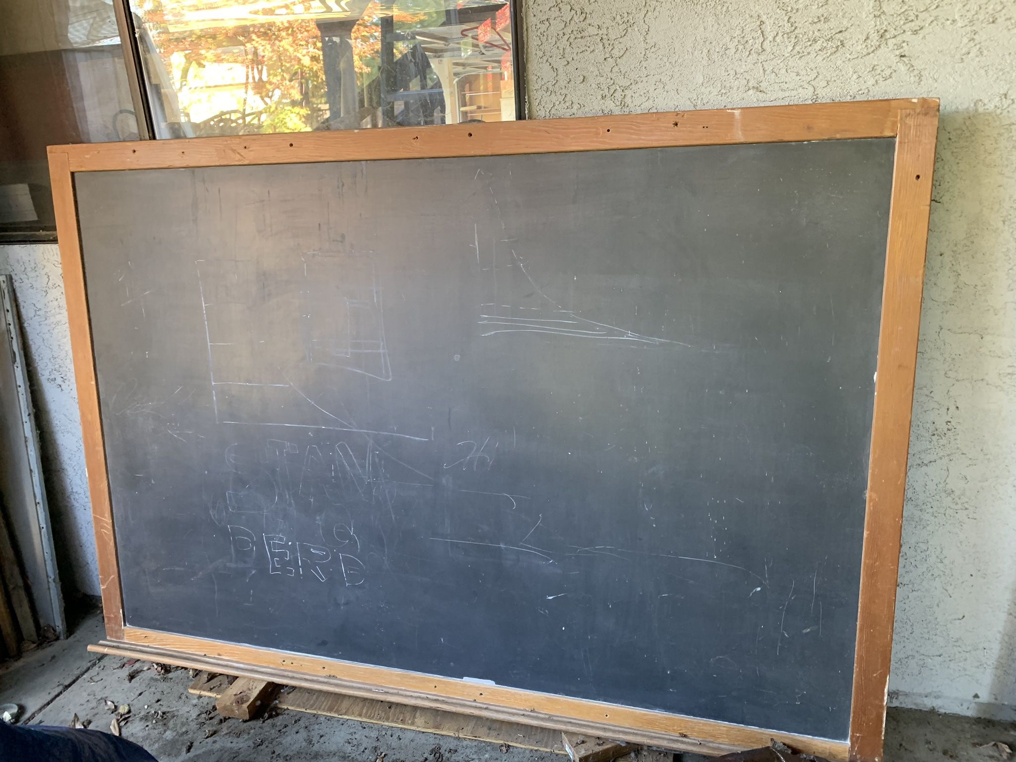 Antique Chalkboard Made Of Solid Slate