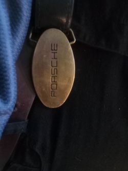 Solid brass Porsche belt buckle