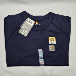 NEW!! Carhartt FR Force Mens L Work T-Shirt Flame Resistant Navy
