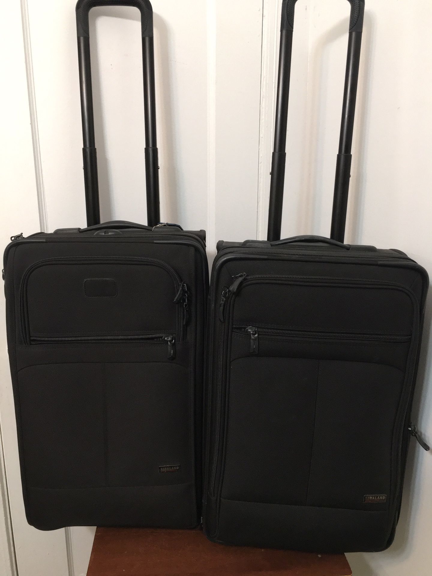 Kirkland Signature 23” 2 Wheel Carry On Cordura Ballist Fabric Luggage. pair
