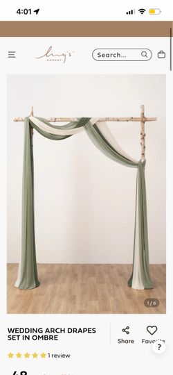 3 Panel 30” wide x 6.5 yard long Pastel Green Wedding Backdrop Sheer Chiffon Drapes