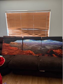 3 piece desert landscape canvas wall art