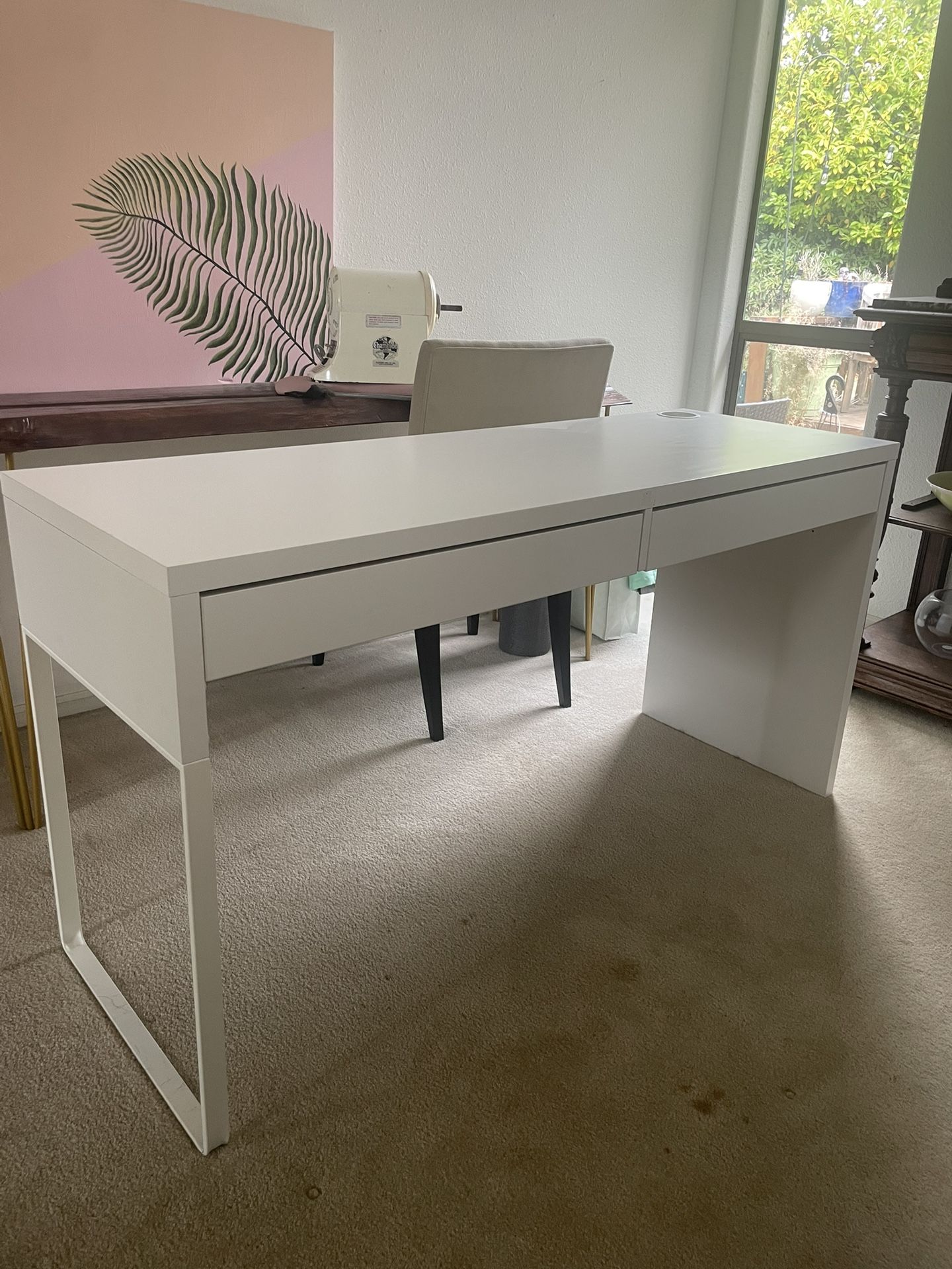 Long White Desk 