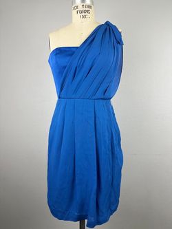 BCBGMAXAZRIA one-shoulder silk pleated cocktail dress Size 6