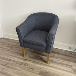 Stylish Modern Blue Barrel Chair