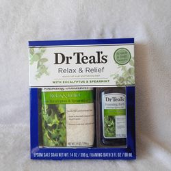 DR TEAL'S RELAX & RELIEF EPSOM SALT SOAK & FOAMING BATH GIFT SET