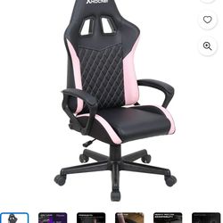 Gaming chair pink and black