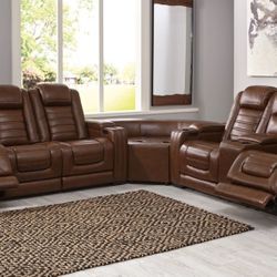 Backtrack Chocolate Power Reclining Sectional

